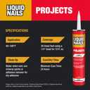 5 x Liquid Nails 10 oz Interior Projects Latex Construction Adhesive Tan