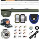 M MAXIMUMCATCH Maxcatch Extreme Fly Fishing Combo Kit 3/5/6/8 Weight, Starter Fly Rod and Reel Outfit, with a Protective Travel Case