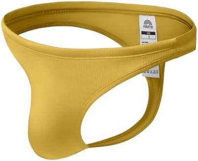 Mens Thong Underwear Sexy G String Stretchy All Day Comfort Male Lingerie Solid Bikini T Back Pants, Medium
