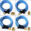 4 PCS Commonly Used Brass Garden Hose Connectors Set, 1/2" NPT To Garden Hose Adapter, 3/4" GHT To 1/2" NPT, Garden Hose To Shower Adapter, Female To Female Hose Adapter, GHT to NPT Adapter
