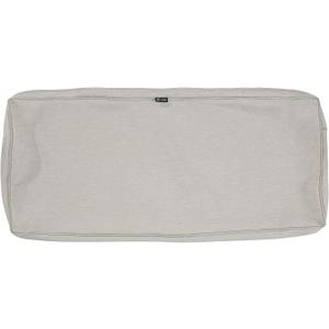 Classic Accessories Montlake Water-Resistant 54 x 18 x 3 Inch Outdoor Bench/Settee Cushion Slip Cover, Patio Furniture Swing Cushion Cover, Heather Grey, Patio Furniture Cushion Covers