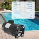 B2854 B854 Pool Pump Motor,1-1/2 HP,56Y Frame,230/115 Volts,3450 RPM,Compatible withwith A.O. Smith Century,Pentair Sta-Rite Whisperflo Challenger Pinnacle Anthony Above&In Ground Pool Pumps