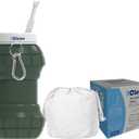 2Clean Portable Bidet - Collapsible & Expandable 550ml | Peri Bottle for Women, Travel Handheld Bidet, Camping Bottle (Green)