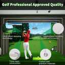 Golf Simulator Impact Screen, Premium Triple Layer Launch Monitor Projector Screen with HD Visuals, Indoor Practice Screen for Enclosure and Net, Hitting Screen with Grommets & Bungee Cords