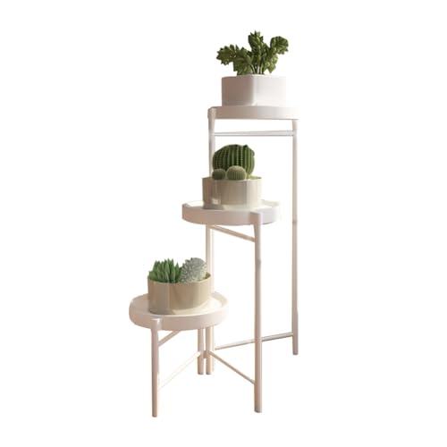 Curtainboro Plant Stand Indoor Tiered Corner Metal Outdoor Flower Display Holder Shelf, Folding Plant Shelf for Patio, Garden, Balcony, Living Room, Bedroom Decoration
