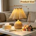 Small Vintage Lamp Mini Table Lamps for Kitchen Counter with | 3 Color Temperatures | 2 Bulbs | for Nightstand Bedside End Table, Bedroom Living Room, Small Spaces