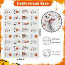 Oudain 3 Pcs Halloween Reading Ghost Decorative Kitchen Towel 21" x 28" Decorative Hand Towel for Bathroom, Cute Ghost Waffle Weave Dishcloths for Halloween Holiday Supplies Book Reader Gift