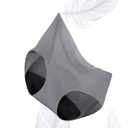 TIICHOO Womens Seamless Period Underwear Silky No VPL Leakproof Pants with Laundry Bag 5-Pack(3XL, 3 Black/2 Grey)