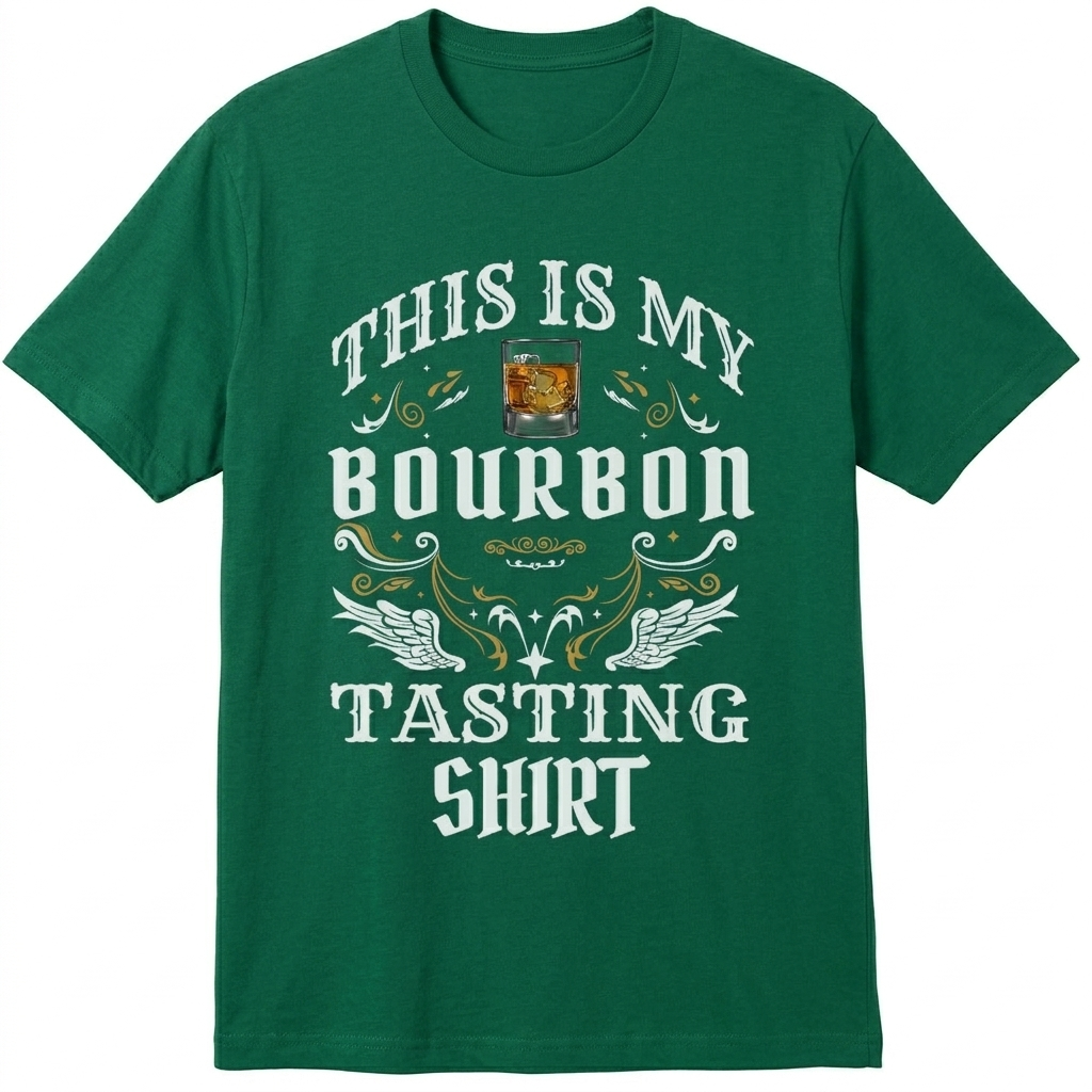 Funny Whiskey This is My Bourbon Tasting T-Shirt. XL Size