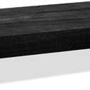 Amyhill Wood Pedestal Stand Kitchen Soap Tray Farmhouse Wooden Riser Stand for Kitchen Bathroom Counter Table Decor Plant Candle Vases Display(Classic,Black,12 x 7 Inch)