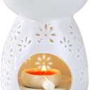 Ceramic Tea Light Candle Holder, Essential Oil Burner Wax Melt Burner, Incense Aroma Diffuser, Home Decor