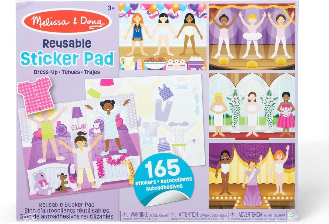 Melissa & Doug Reusable Sticker Pad | Activity Book for Children, Plane & Travel Activities for Kids | Age 3-5