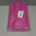 Big Self-Grip Hair Rollers with Stainless Steel Duckbill Clips for Long, Medium Hair and Volume (Rose Red)