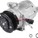 Air Conditioner A/C Compressor with Clutch Fits for Ford Fusion 3.5L 2010-2012, Fits for Lincoln MKZ 3.5L 2007-2012, Replaces CO 11213C
