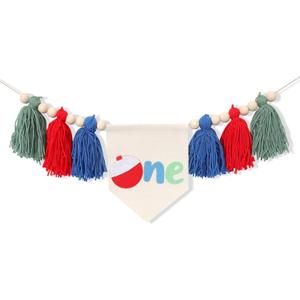 Big One High Chair Banner - 1st Birthday Fishing Decor