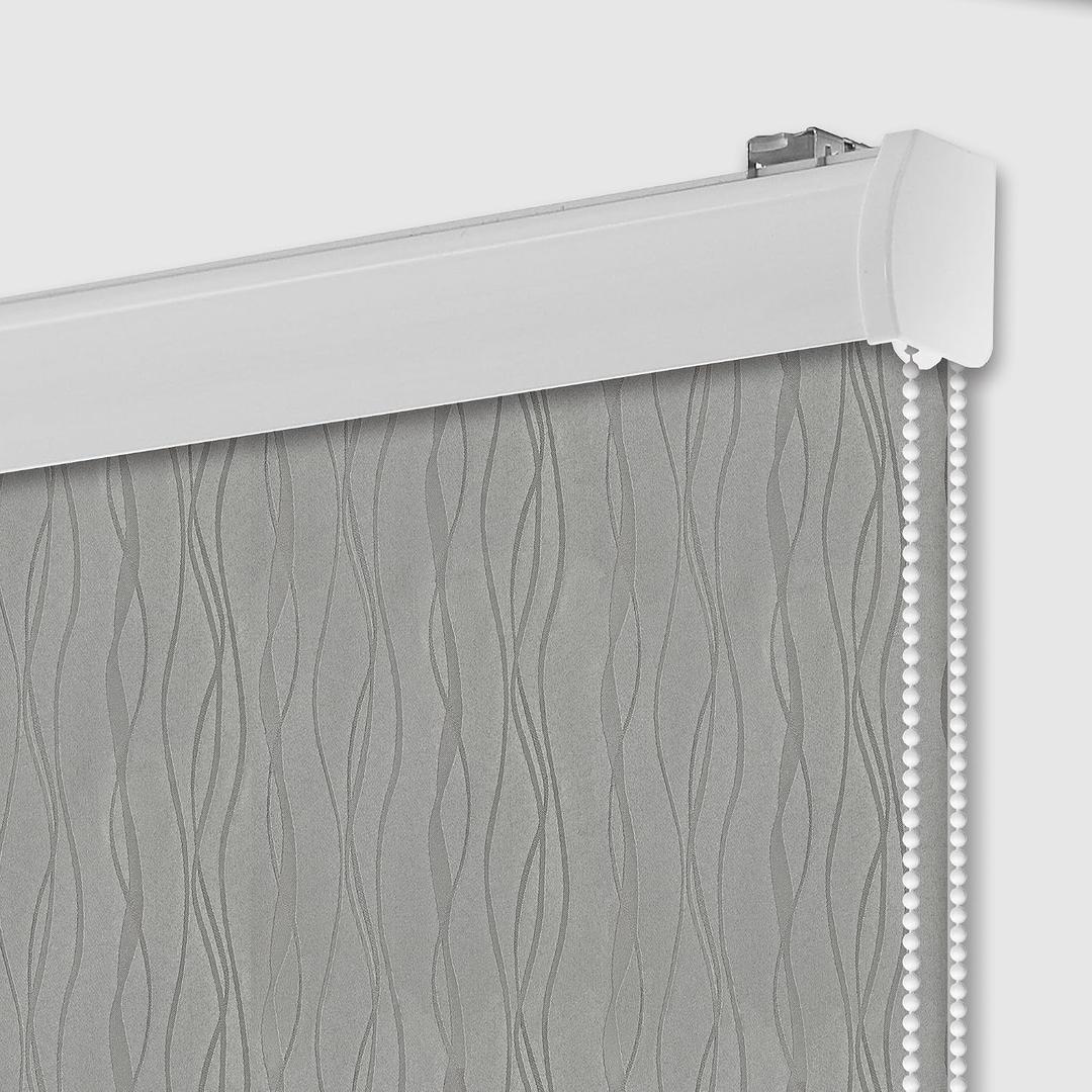 Corded Blackout Roller Blinds for Windows, Waterproof Thermal Insulated Shades with UV Protection, Easy to Install for Living Room, Office, Bathroom (29" W x 72" L, Grey)