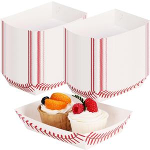 Pro.me Party Decorations Paper Food Trays, Disposable Nacho Trays, Baseball Food Boats for Parties and Hot Dogs, Events, Snacks, Cand, (100 Pack 5lb）