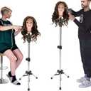 GOTOTOP Mannequin Head Tripod Stand,Wig Tripod Stand Mannequin Head Tripod Stand Adjustable Hairdressing Training Head Rack Hair Mannequin Head Holder for Salon