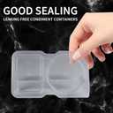 20 Sets Snack Containers, Snack Pack Containers with Lid, Double Compartment Condiment Container, Plastic Container for Sauce Salad Snacks Travel Take-out Food