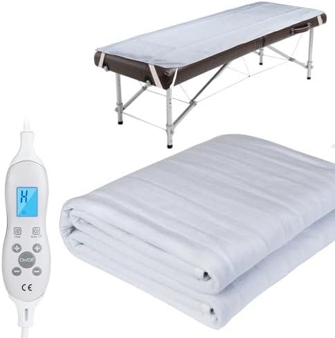 Massage Table Warmer - Professional Heating Pad SPA Massage Bed Warmer with Timer 10 Heat Settings Overheat Protection for Massage Bed Spa, Soft, 8.5Ft Cord, 30" x 72.8"