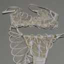 Sexy Lingerie Set for Women,Floral Embroidery Lace Lingerie Set 2 Piece (Small, White)