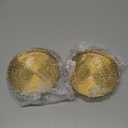 2 Pack Round Gold Trays Small Brass Tray Round Metal Candle Dish Stainless Steel Jewelry, Make Up, Candle Plate Decorative Tray for Bathroom Kitchen Dinning Coffee Table Decoration,4.9 Inch