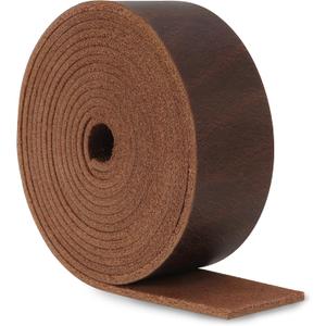 Jack&Chris 72.5 Inches Long Leather Straps for Crafts, 1 Inch Wide Strips, Full Grain Leather for DIY Arts & Craft Projects, Jewelry, Red Brown