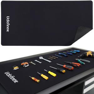 Workbench Mat 48"x24", 0.12"(3mm) Thick Tool Mat, Tear-Resistant & Scratch-Resistant Work Pad with Silicone Strip Anti-Slip Base, Large Worktable Protector Pad for Woodworking/Crafting/Tool Protection