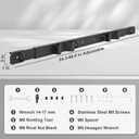 Adjustable Motorcycle Tie-Down Rack forFull Size Pickups,Adjustable Width from 54" to 86.7"Suitable for 2 Motorcycles