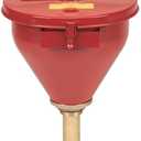 Justrite 2.6 Gallon Drum Funnel for Flammables with Emergency-Fusing Self-Closing Cover, Flame Arrester, and 2" Bung Hole Adapter, Made in The USA, 08207