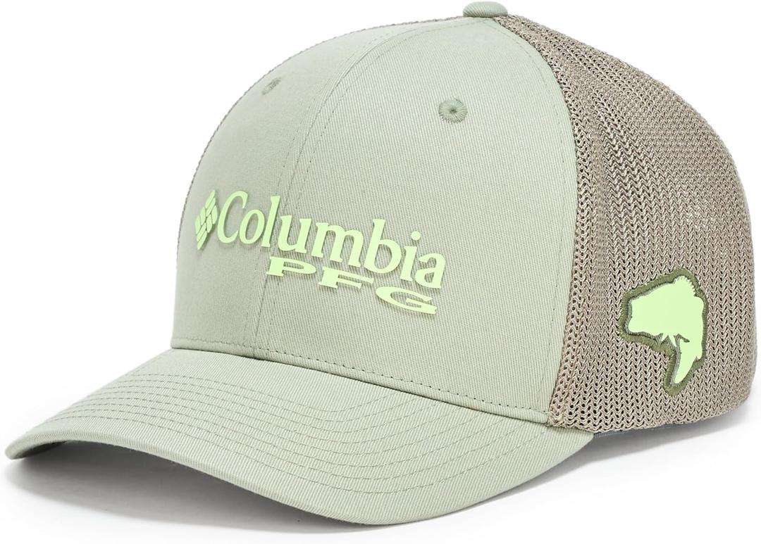 Columbia Sportswear PFG Mesh Ballcap (Large-X-Large, Smokey Sage/Cypress)