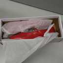 Women's Mary Jane Flats Soft Leather Ballet Flats with Ankle Strap,Comfortable Dressy Slip on Mary Jane Shoes Women (5.5, Red)