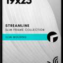 Americanflat 19x25 Poster Frame with Polished Plexiglass - Streamline Collection - Thin Border Picture Frame for Wall Display - Hanging Hardware Included - Black