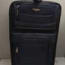 Travel Select Amsterdam Softside Expandable Luggage with Rolling Wheels, Navy, 25-Inch Medium