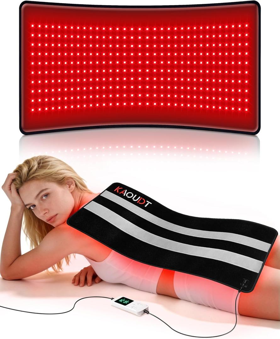 Red Light Therapy Mat 29.3" x 13", 330 LEDs Red Light Therapy Pad for Pain Relief, 660nm&850nm Infrared Light Therapy