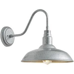 GOALPLUS 10in Dome Outdoor Gooseneck Barn Light Silver Exterior Barn Wall Lantern Farmhouse Style Outdoor Porch Wall Sconce for Patio, Yard, Garage Classic Gooseneck Lighting Fixture 1 Pack, LM2201-SV