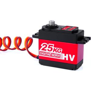 CYS 25KG RC Servo, Waterproof Digital Servo, High Torque RC Motor, Stainless Steel Gear, Full Aluminum Case, 25T Standard Digital Iron Core Servo for 1/8 RC Car/Helicopter/Airplane