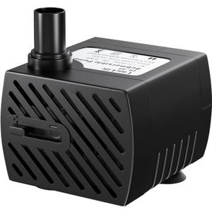 Uniclife Pet Replacement Pump 60 GPH 2W 2ft High Lift Quiet Pump for Smart Pet Fountains 12 V Compact Submersible Water Pump with 120 V Converter Adaptor for Nano Fish Tanks Bowls Up to 5 Gallons