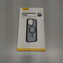 Lamicall Magnetic Case for iPhone 15 Pro Max, for Magsafe - [Diamond Textured Anti-Slip Edge] [Military Grade Shockproof Protection] Translucent Hard Slim Magnet Protective Cover (Black)