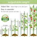 Legigo 4-Pack Tomato Cage for Garden Plant Support- Up to 63inch Garden Stakes Tomato Cage, Tomato Trellis for Potted Plants, Tomato Cages Plant Stakes for Climbing Vegetables Plants Flowers