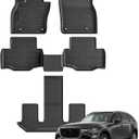 Auxko All Weather Floor Mats Fits for Mazda CX-90(Include PHEV) 2026 2025 2024 6&7 seat 3 Rows TPE Rubber Liners Accessoires for Mazda CX90 All Season Guard Odorless Anti-Slip Mats