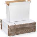 Peohud 30 Pack Shipping Boxes, 12 x 9 x 4 Inches White Cardboard Corrugated Boxes, Mailing Boxes for Small Business Packing Moving and Storage