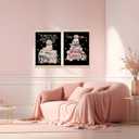 SPBL&L Inspirational Girly Wall Art, Motivational Christian Poster Hanger Frame, Positive Affirmation Hanging Canvas Pictures Prints Wall Decor for Girls Room Dorm Apartment, 12x16 Inch Set of 2