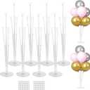JOYYPOP 8 Sets Balloon Stand Kit For Table, Balloon Sticks with Base Birthday Graduation Party Decorations Wedding
