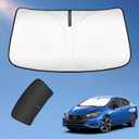 Sun Shade Sunshade for Nissan Versa 2021-2024 2025 Windshield Cover, 4-Layers Sun Shield 250T Silver Coating Sun Visor Foldable Window Shade Blocks UV Rays Car Accessories