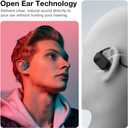 Purity Air Open Ear Headphones - True Air Conduction Wireless Bluetooth Open Ear Earbuds with Dual Mic for iPhone/Android - Secured Long Wearing Comfort, Sports Sweat Resistant (Black/Black)