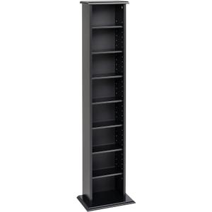 Prepac Narrow Cabinet Media Storage, 13" Wide, Black (13" Wide, Black)
