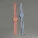 Compatible for Apple AirTag Bracelet for Kids,Waterproof Air Tag Watch Band Case, Air Tag Holder Soft Silicone Air Tagholder for Kids, Lightweight GPS Tracker Device Hidden Wristband (Pink/LightBlue)