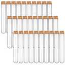 DEPEPE 30pcs 13ml Glass Test Tubes with Cork Stoppers, 15x100mm Small Clear Glass Test Tubes for Scientific Experiments, Plant Propagation and Holiday Gifts