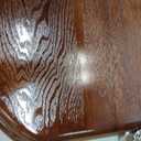 Angel Shield Durable Wood Veneer Natural Toilet Seat Metal Hinged Easy Clean Anti-scratch American Standard(Round,Dark Walnut)